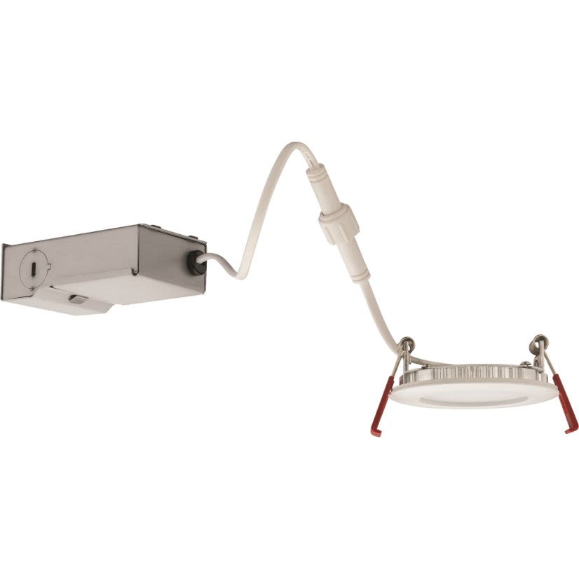 Lithonia Lighting WF3 LED 40K MW M6 WF3 Dimmable Wafer Thin Recessed Downlight, 8 W Fixture, 3 in Ceiling Opening, 120 VAC, Aluminum Housing